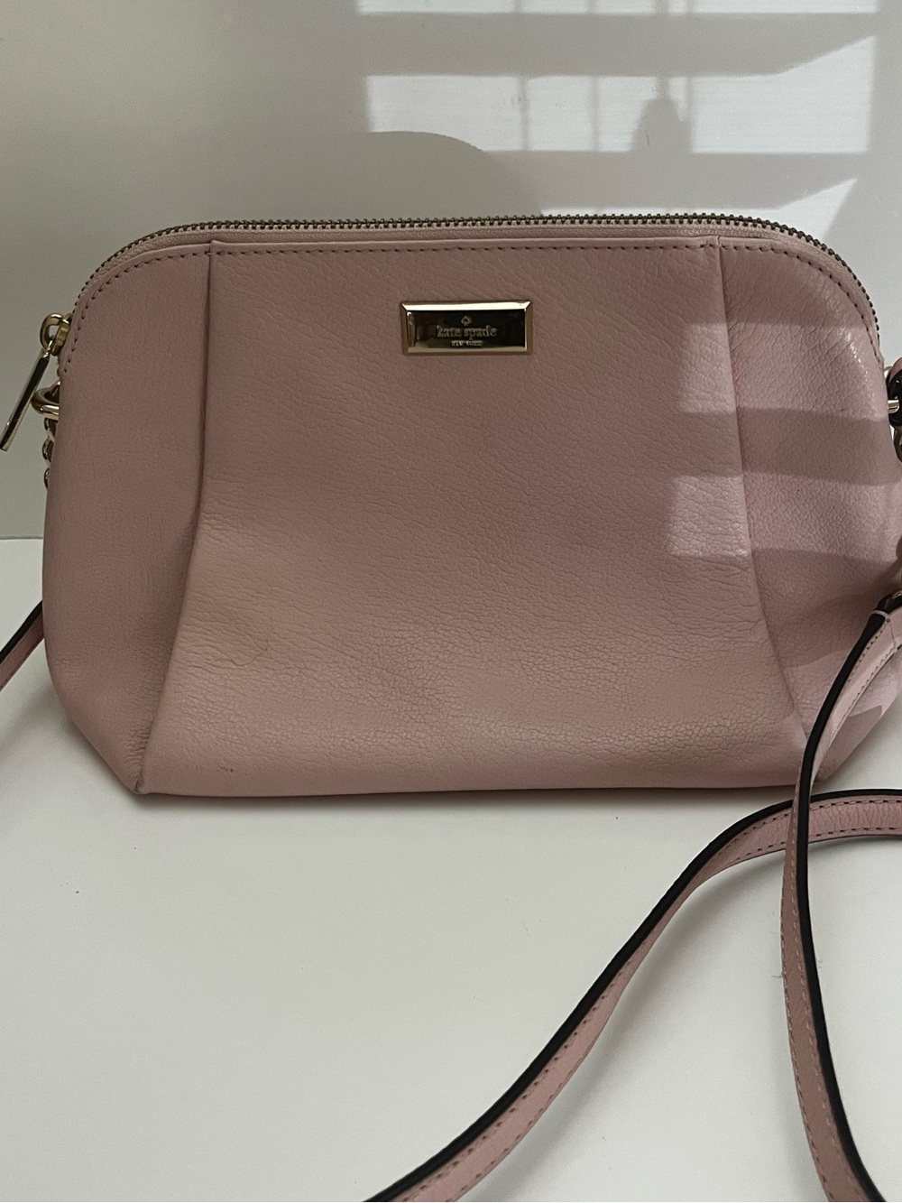 Kate Spade Pink Pebbled Leather Dome Crossbody Bag